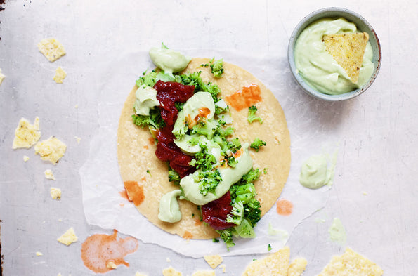 Broccoli Tacos with Bio-K+ Avocado Crema