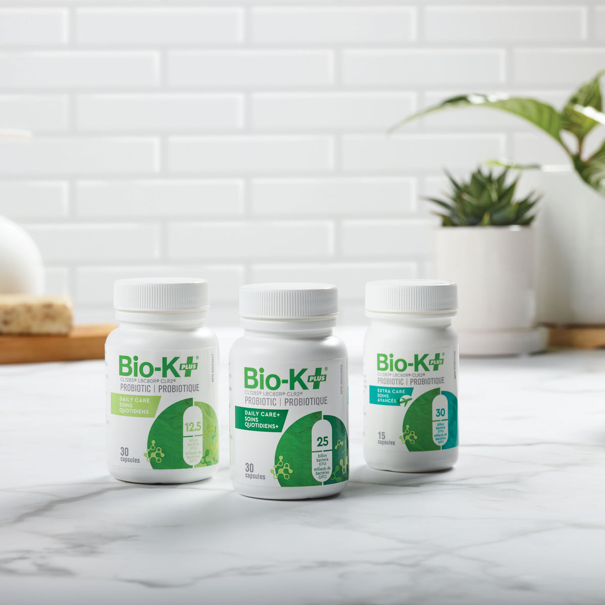Bio-K+ probiotic pills and capsules
