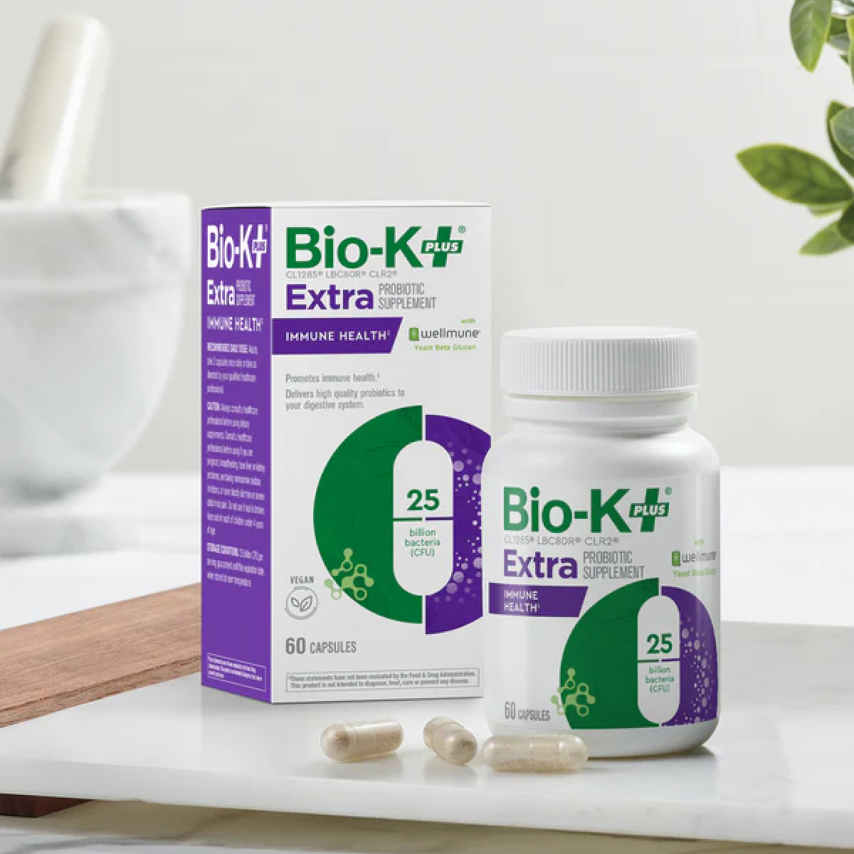 Immune Support Probiotic Capsules with Wellmune® – Bio-K+