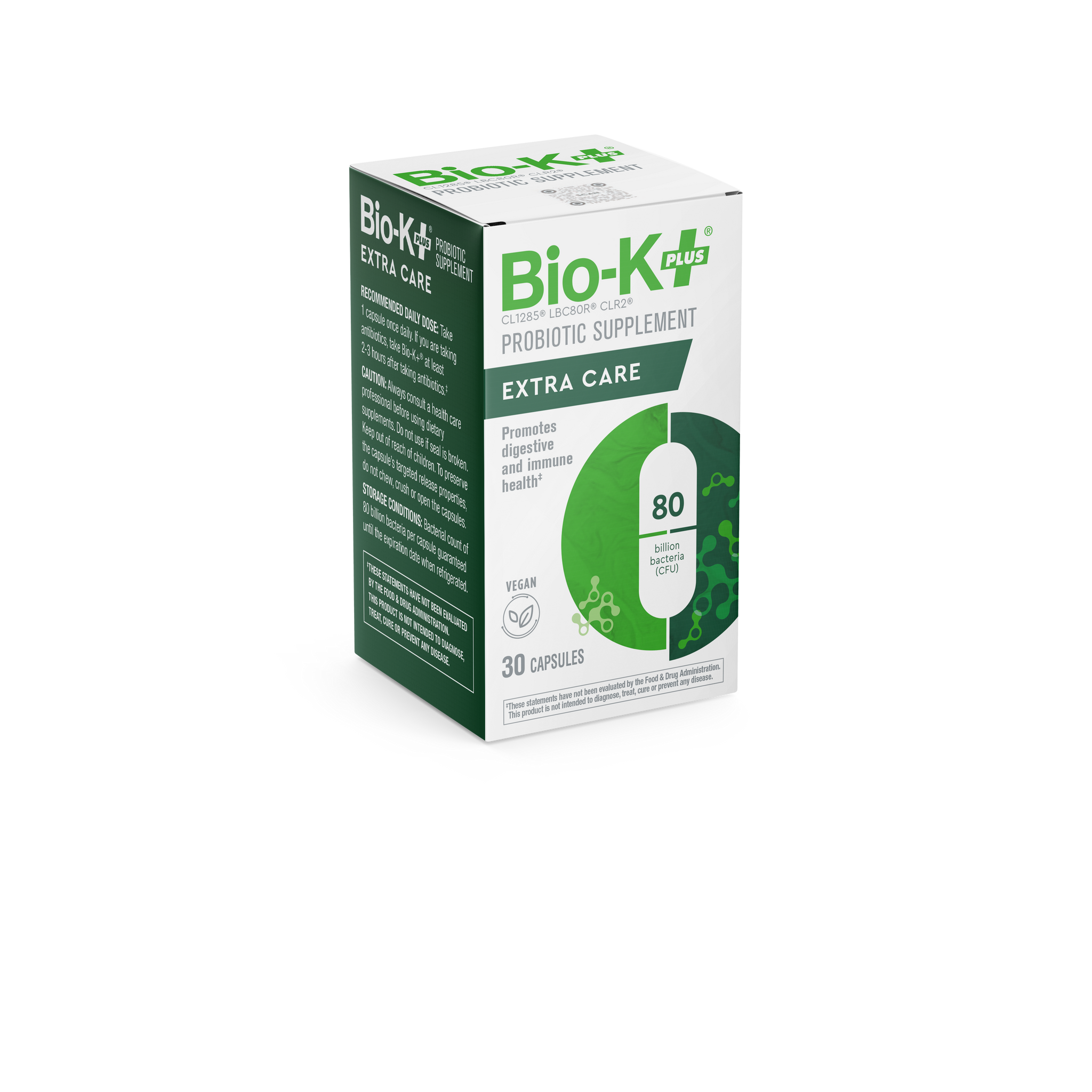 Daily Care+ 80 Billion VEGAN PROBIOTIC CAPSULES Boxe - Bio-K+